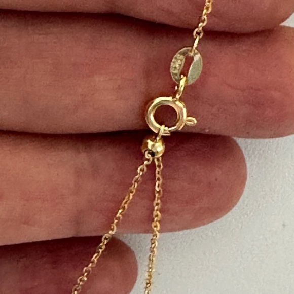 3 Cultured Pearls Floating on 14K Yellow Gold over 925 Silver Chain-Adjustable - Picture 9 of 11
